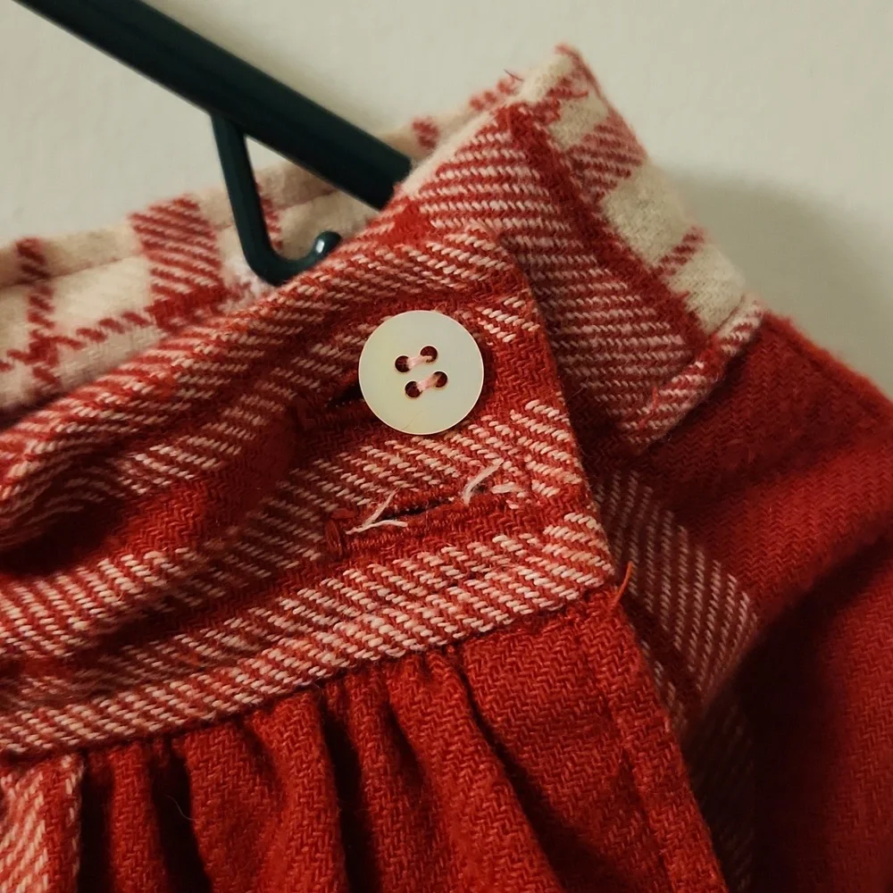 Vintage 80s Evan Picone red pleated plaid skirt 6
